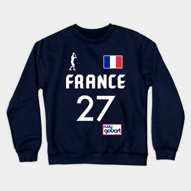 Rudy Gobert ))(( 2021 France Basketball Team Jersey Crewneck Sweatshirt by darklordpug